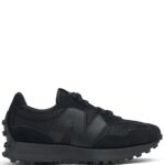 New Balance 327 Black White Tongue Logo