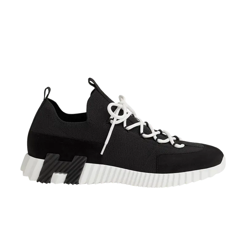 IMG_7386.webp Hermes Lift slip-on sneaker Noir / Blanc - Image 1