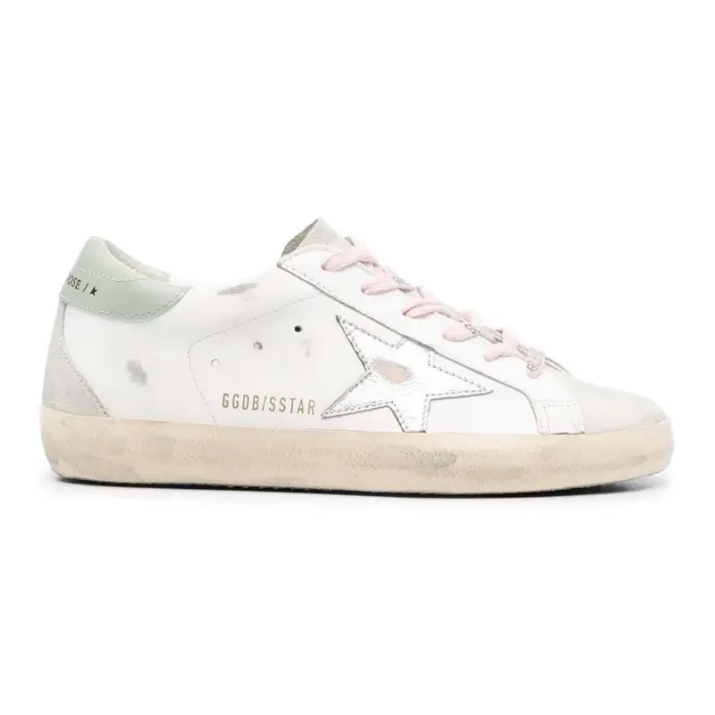 IMG_7474.webp Golden Goose Super-Star Leather Sneakers – White Silver Aqua - Image 1