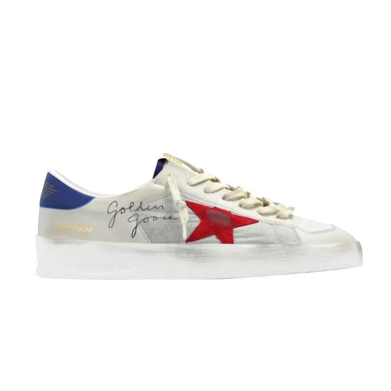 IMG_7555.webp GOLDEN GOOSE Sneakers STARDAN in white / blue / red - Image 1
