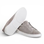 Zegna Suede Triple Stitch Grey Men’s - Image 4