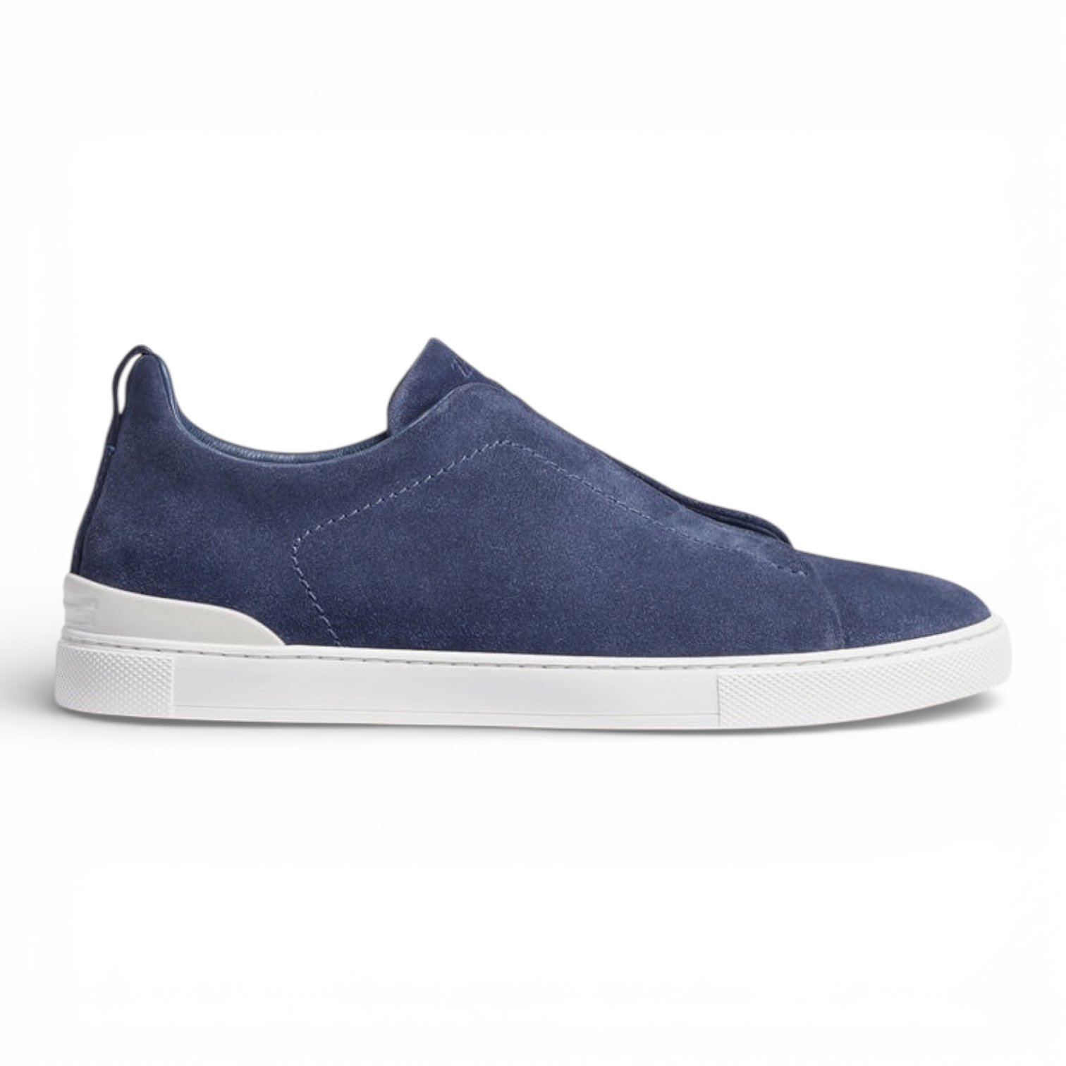 IMG_7592.jpeg Zegna Suede Triple Stitch Navy Men’s - Image 1
