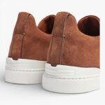 Zegna Suede Triple Stitch Tobacco Men’s - Image 2