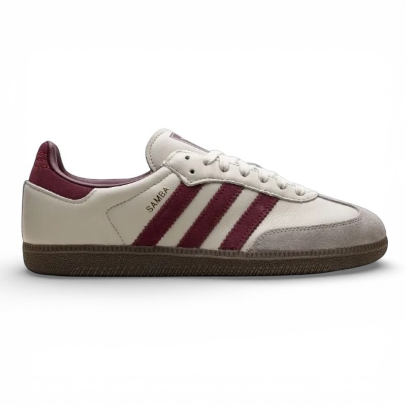 IMG_8110.jpeg Adidas Samba OG Putty Grey Maroon - Image 1