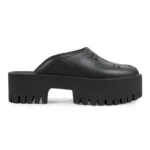 Gucci Perforated GG – Platform mules