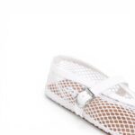 Alaia Fishnet Ballerina Flats | White - Image 4