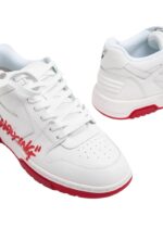 OFF-WHITE Out Of Office "OOO" Low Tops For Walking White Red SS22 - Image 4
