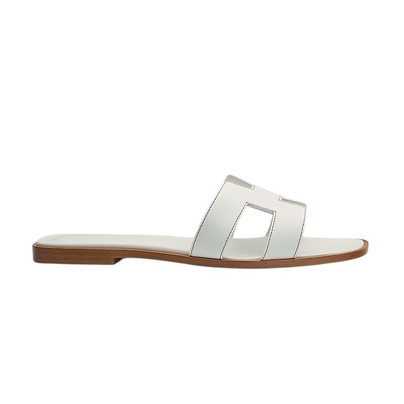 Photoroom_20250906_170306.jpg Hermes Oran sandal Blanc - Image 1