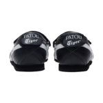 Onitsuka Tiger Mexico 66 Ballerina shoes feature a black leather upper with white side stripes and dual velcro strap closures - Image 3