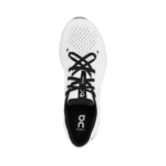 On Men's Cloud X 4 running shoes in white/black, featuring a distinctive CloudTec® sole and knitted mesh construction. - Image 4