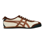 Onitsuka Tiger Mexico 66 sneakers feature a "Cacao Brown" suede upper with cream panels