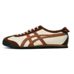 Onitsuka Tiger Mexico 66 sneakers feature a "Cacao Brown" suede upper with cream panels - Image 2