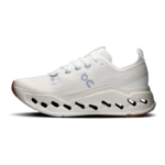 On Cloudsurfer Max in the Ivory and Nimbus colorway, featuring distinctive lightweight breathable mesh uppers - Image 6
