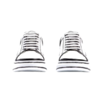 Alexander McQueen Oversized Sneakers featuring a white leather upper with a distinctive black "marker pen" outline design - Image 3