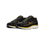 Nike P-6000 SE sneakers in black, sequoia, and ochre, featuring a distinct gold swoosh and breathable mesh - Image 3