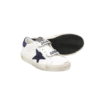 Golden Goose Old School Sneakers in white leather with a blue - Image 2