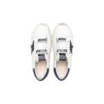 Golden Goose Old School Sneakers in white leather with a blue - Image 4