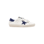 Golden Goose Old School Sneakers in white leather with a blue
