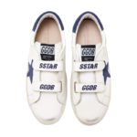 Golden Goose Old School Sneakers in white leather with a blue - Image 7